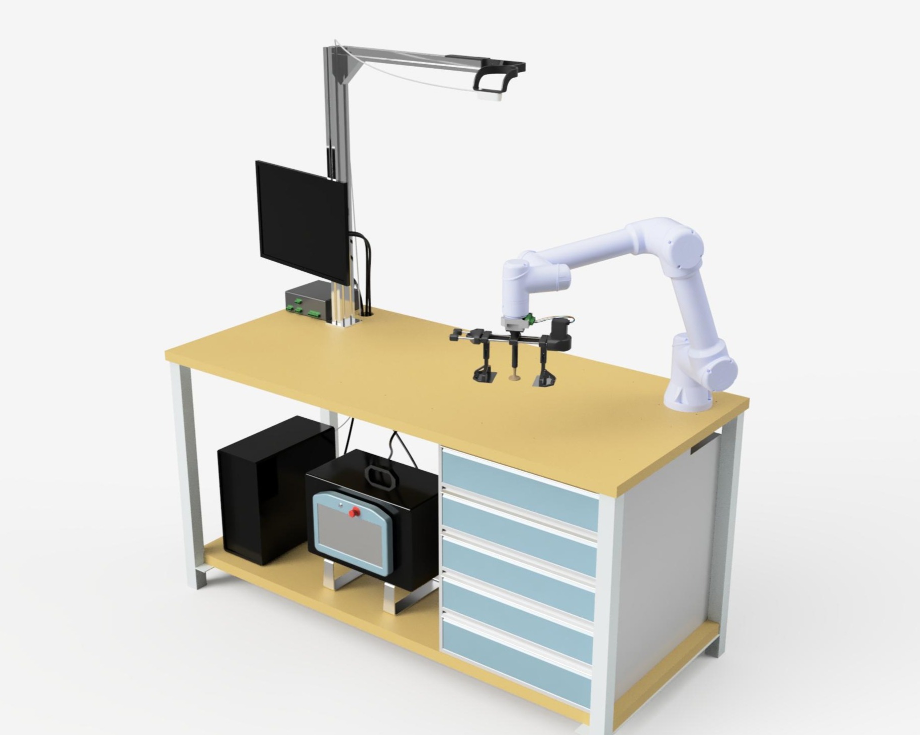 Modelled workspace, render