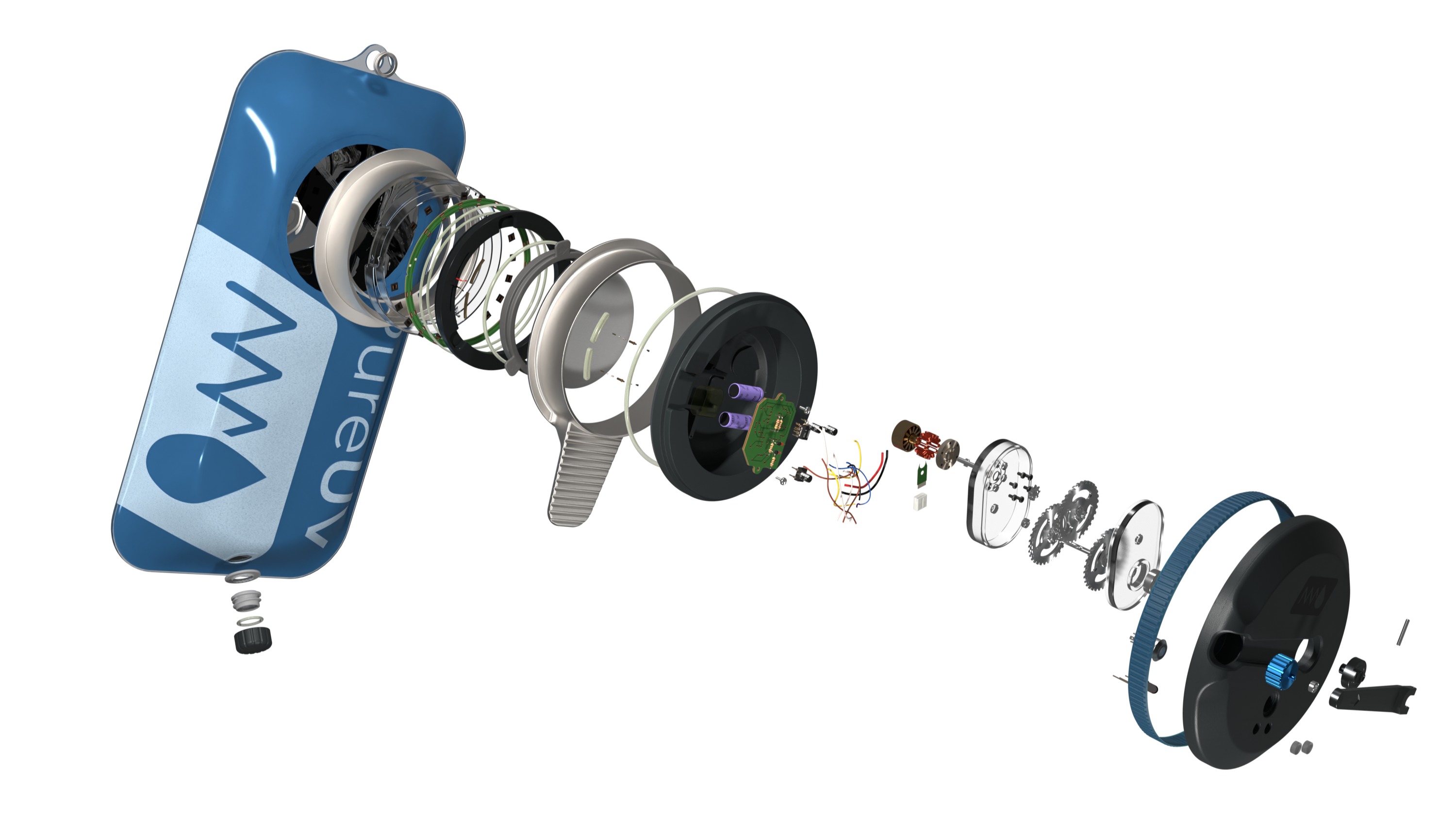 Exploded view of PureUV product, render